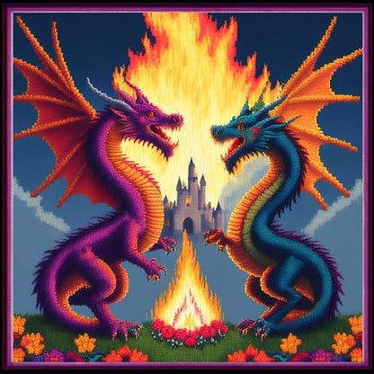 Stamped Cross Stitch Kits Full Range of Embroidery Patterns Starter Kits for Beginners Adult DIY Cross Stitches Needlepoint Kits 11CT