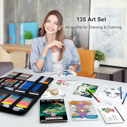 135 Drawing Set Sketching Kit (135 Count)
