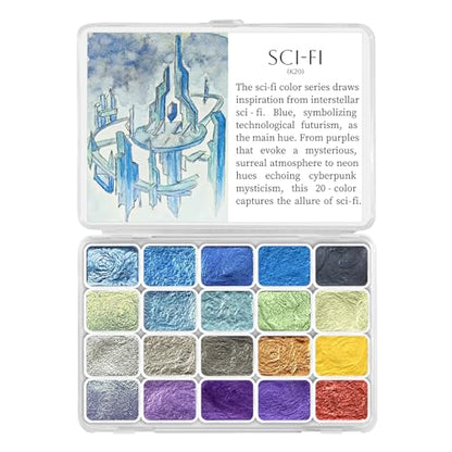 Mini Super Glitter Watercolor Paint Set (20 Count)