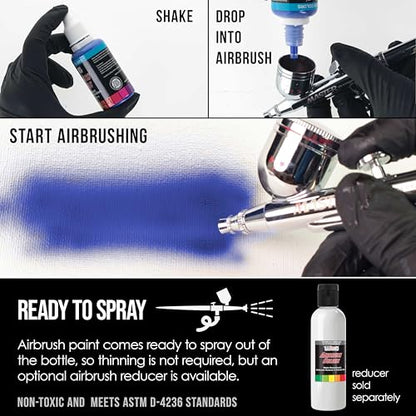 Opaque Deep Black Acrylic Airbrush Paint