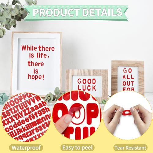 Alphabet Stickers 1'' 12 Red Letter Stickers
