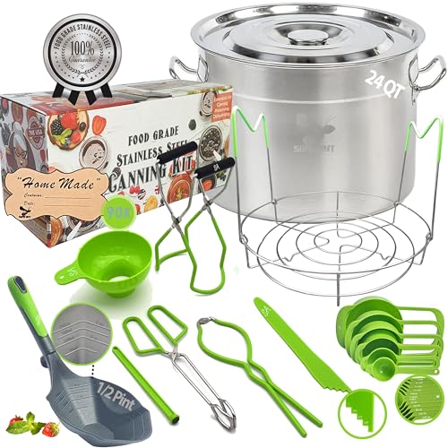 Food Grade 24 Qt Stainless Steel Canning Pot with Rack and Lid