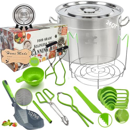 Food Grade 24 Qt Stainless Steel Canning Pot with Rack and Lid