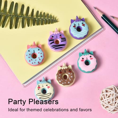 Donut Erasers for Kids Bulk (24 Count)