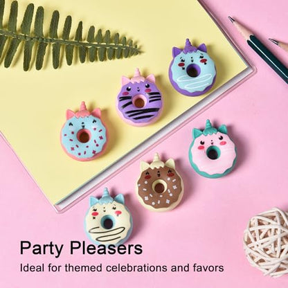 Donut Erasers for Kids Bulk (24 Count)