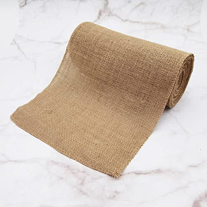 10" Natural Burlap Fabric Roll 10 Yards Jute Ribbon (30 Foot)