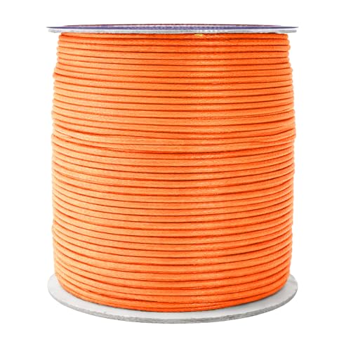1.5mm Orange Waxed Cord (327 Foot)