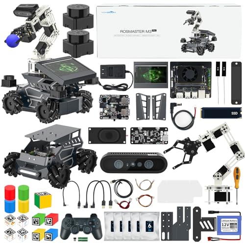 ROS2 Robot Kit with Jetson Orin Nano 8GB Super Large AI Model with 6DOF Robotic Arm