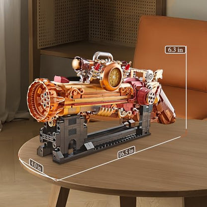 Ideas Steampunk Mechanical Gun Weapon Building Blocks Set for Adults
