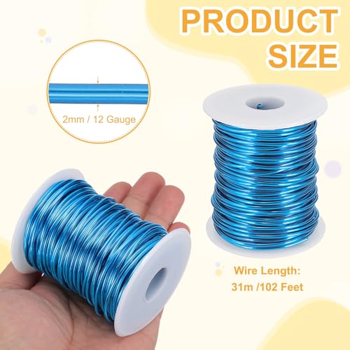 12 Gauge 2mm Anodized Aluminum Wire for Jewelry Craft Making