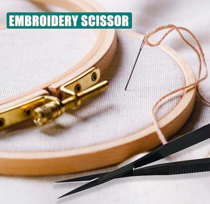 Cross Edge Spring Scissors 5 Inch straight Stainless Steel Precision Eyebrow & Eyelash Shaping & Trimming Scissor