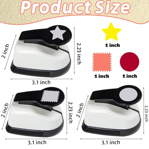 1 inch Hole Puncher for Paper Crafts (3 Count)