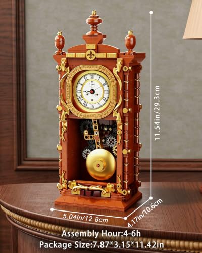 Vintage Pendulum Clock Building Block Set (751 Count)