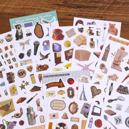 1000Pcs+ Vintage Sticker Book