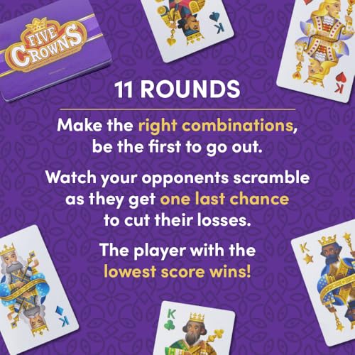 Five Crowns Rummy Style Card Game for Kids and Adults