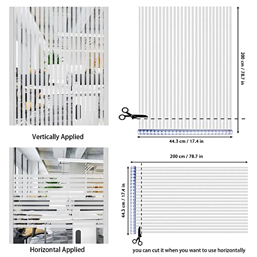 Window Privacy Film Frosted Stripe Window Film (9.67 Sq Ft)