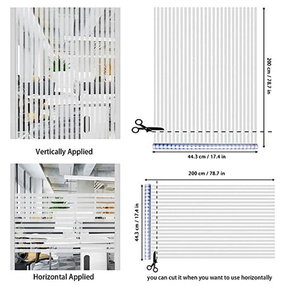 Window Privacy Film Frosted Stripe Window Film (9.67 Sq Ft)