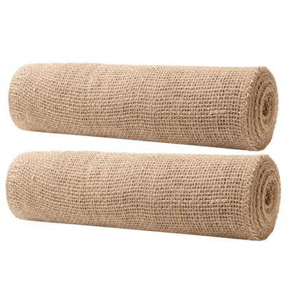 10 Inch Natural Burlap Fabric Roll (2 Count)