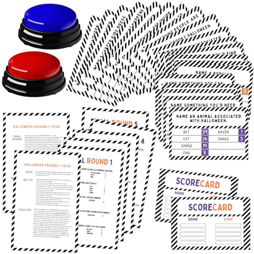Halloween Party Friendly Feud Game with 2 Answer Buzzers (30 Count)