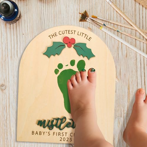 DIY Baby Footprint Keepsake Board
