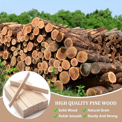 Wood Strips Trim Slats for Wall (60 Count)