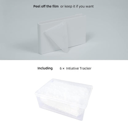 Acrylic Erasable Screen Top Initiative Trackers 6PCS for DND, Other Tabletop RPG (White 6pcs)