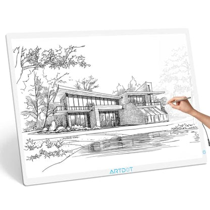 A1 Large LED Light Pad for Diamond Painting AC Powered Light Board Kit Adjustable Brightness Light Box Drawing for 5D Diamond Painting Kits
