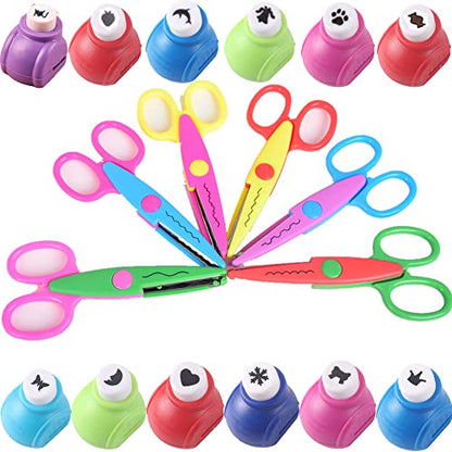 Scrapbook Paper Punch and Decorative Scissors (18 Count)