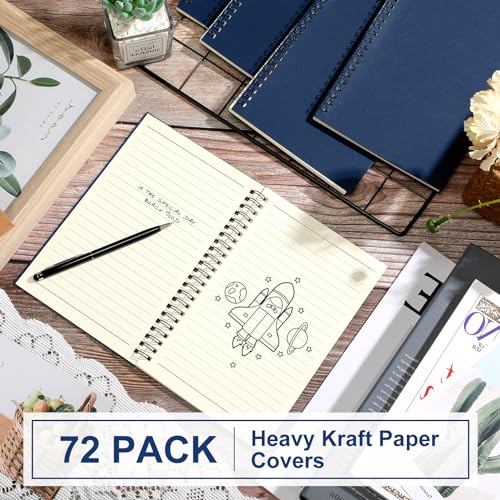 72 Pcs Spiral Notebook Bulk A5 Journal Lined 8.3'' x 5.5'' Writing Composition Paper Small Notepad Subject Notebook for Students Office Business Back to School Supplies