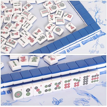American Mahjong Tile Set with 166 Navy Blue Back Tiles (166 Count)