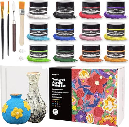 Textured Acrylic Paint Set (12 Fl Oz)