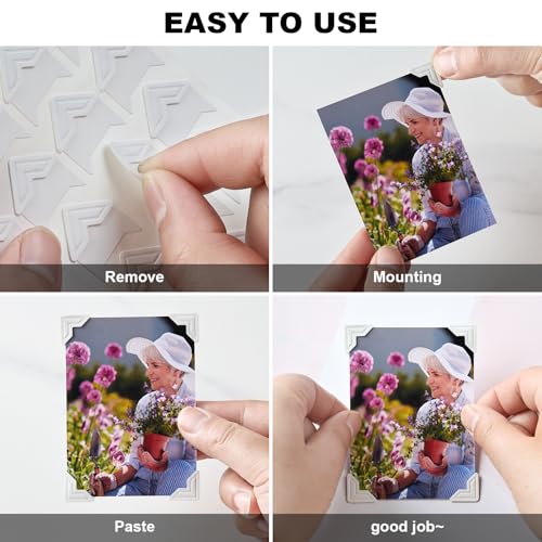 White Photo Corners Self