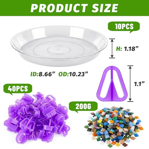 10PCS Stepping Stone Kit Includes Round Cement Molds