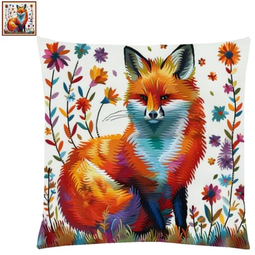 Stamped Cross Stitch Kits for Adults Beginners Pillow Needlepoint Kit with Embroidery Pattern Needlework Kit Prestamped Stitches Kit 11CT Cross Stitching