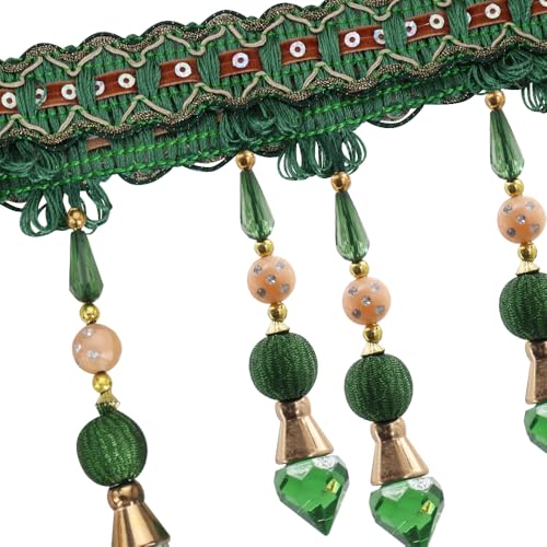 3yards Beading Fringe Trimming Long Beads Tassel Curtain Trim Ribbon Trim for Cover Edge Decorative