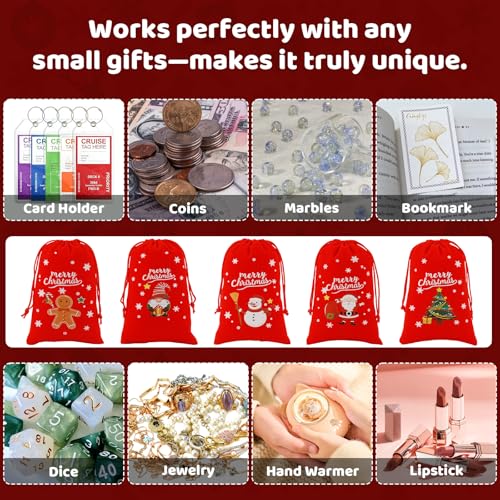 Small Christmas Drawstring Gift Bags (12.2753 Ounce)