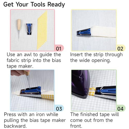 5 Size Bias Tape Maker Kit