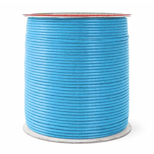 2mm Light Blue Waxed Cord (327 Foot)