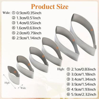 6pcs set Dahlia Sugar Flower Cutter Set Fondant Cake Sugarcraft Decorating Tools