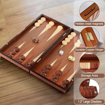 Handcrafted Wooden Backgammon Set