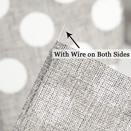Polka Dots Burlap Ribbon (30 Foot)