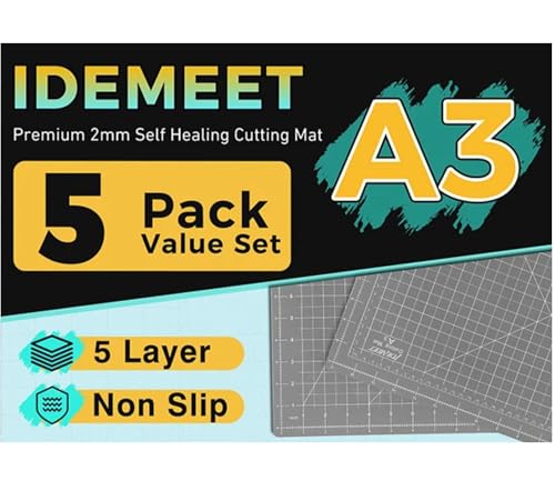 Premium 5 Pcs Self Healing Cutting Mat 18''x12'' (5 Count)