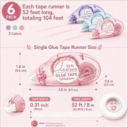Double Sided Tape Roller (6 Count)