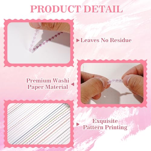 30 Rolls Floral Washi Tapes Set (30 Count)