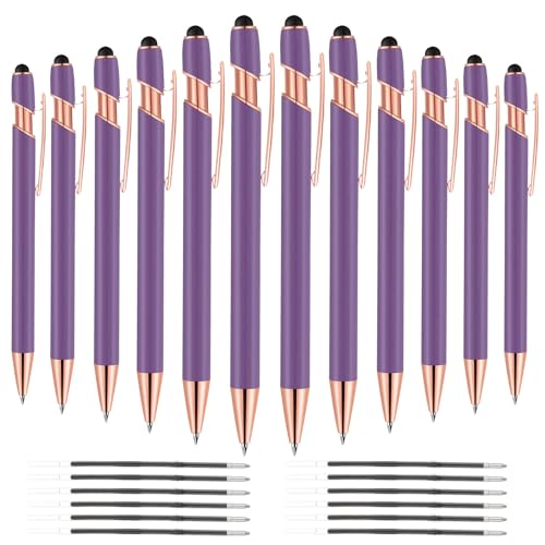 12 PCS 2 in 1 Stylus Ballpoint Pen with Stylus Tip (24 Count)