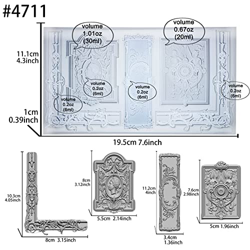 Art Mold for Polyclay Air Dry Clay Plaster