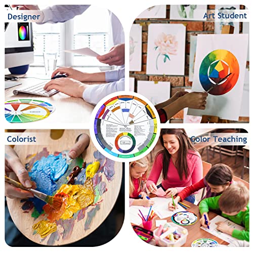 3 Pieces Artist Color Mixing Guides Wheel (2.2928 Ounce)