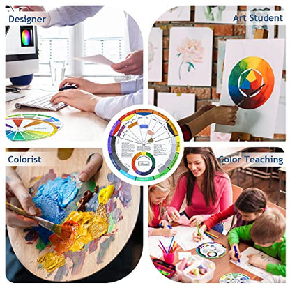 3 Pieces Artist Color Mixing Guides Wheel (2.2928 Ounce)