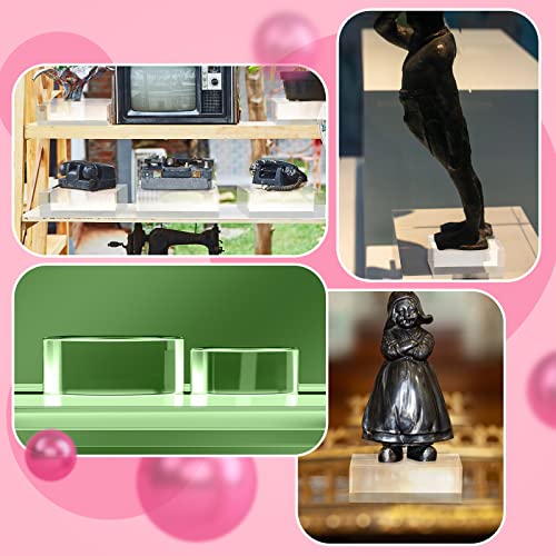 4 Pcs Acrylic Display Block Clear Cube 3 x 3 x 1 Inch