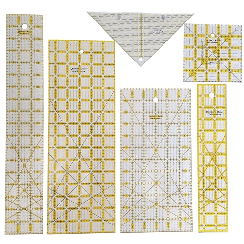 Quilting Templates Acrylic Sewing Ruler with Non (6 Count)